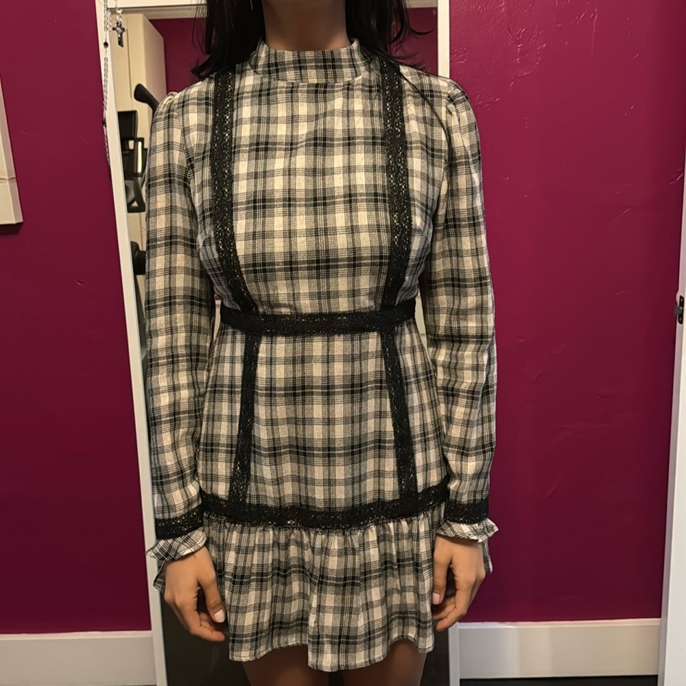 Mini plaid dress